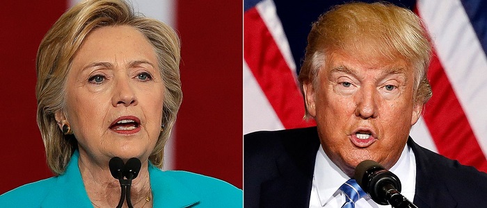 pesquisa para presidente hillary trump