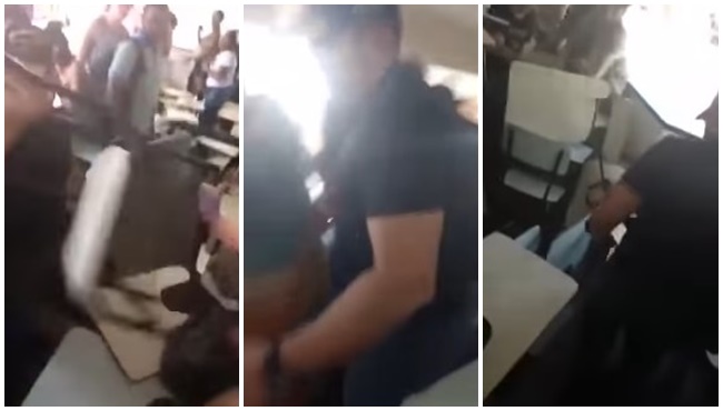 professor arremessa cadeiras estudantes UFMA