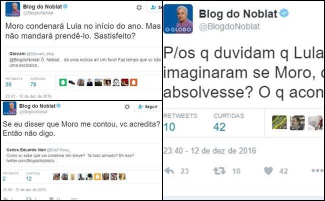 Lula Sergio Moro Noblat Globo