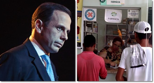 joão doria fechar farmácias posto saúde sus