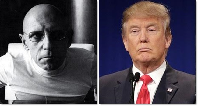 Michel Foucault Donald Trump refletindo 