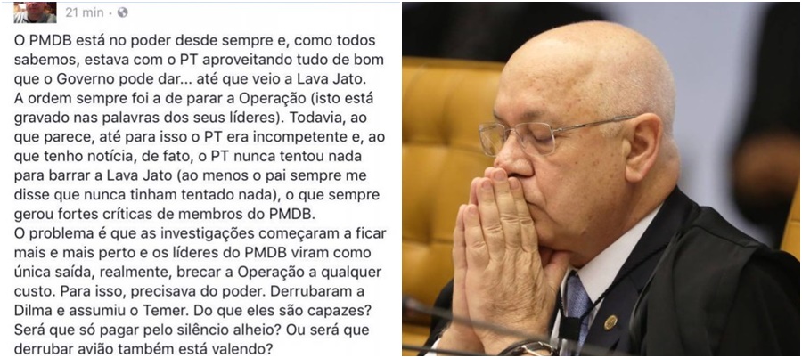 Filho Teori Zavascki Temer Aécio