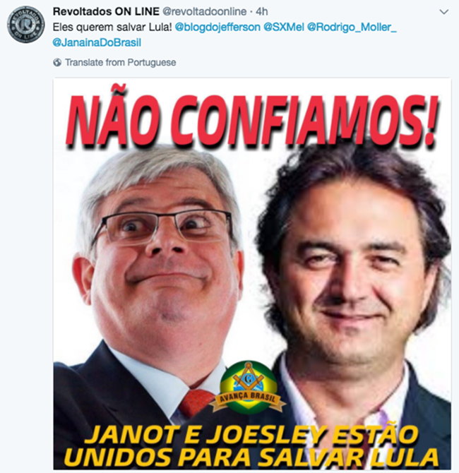 joesley batista queimou sérgio moro extrema direita revoltados janot