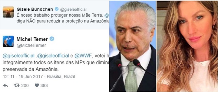 Michel Temer Gisele 