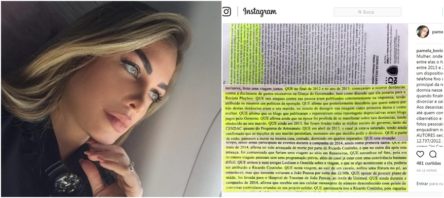 Ex-primeira dama tem fotos íntimas Pâmela Bório Ricardo Coutinho nudes