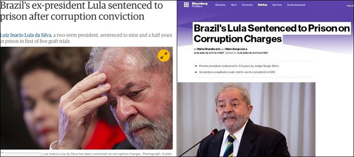 condenação de Lula mídia internacional