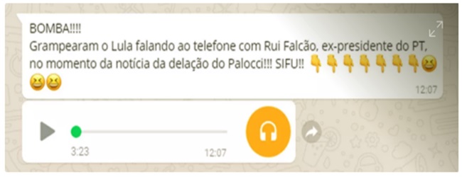 aúdio falso lula sobre palocci rui falcão