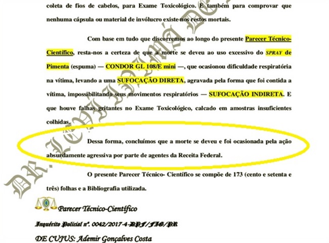 polícia federal retarda exumar corpo ademir gonçalves receita federal