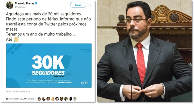 Marcelo Bretas não aguenta pressão abandona twitter 