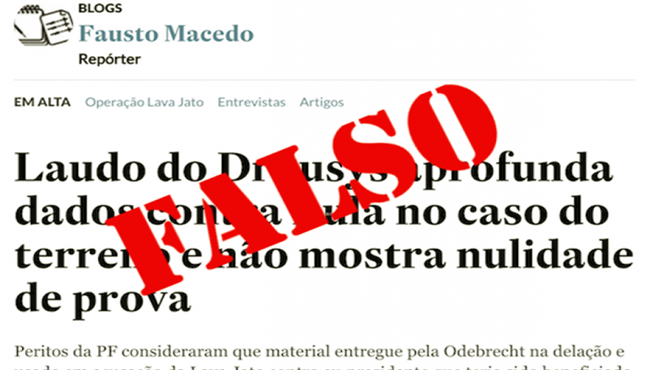 estadão pública fake news incriminar lula e-mail