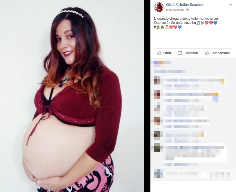 grávida de trigêmeos Giseli Cristina Sanches