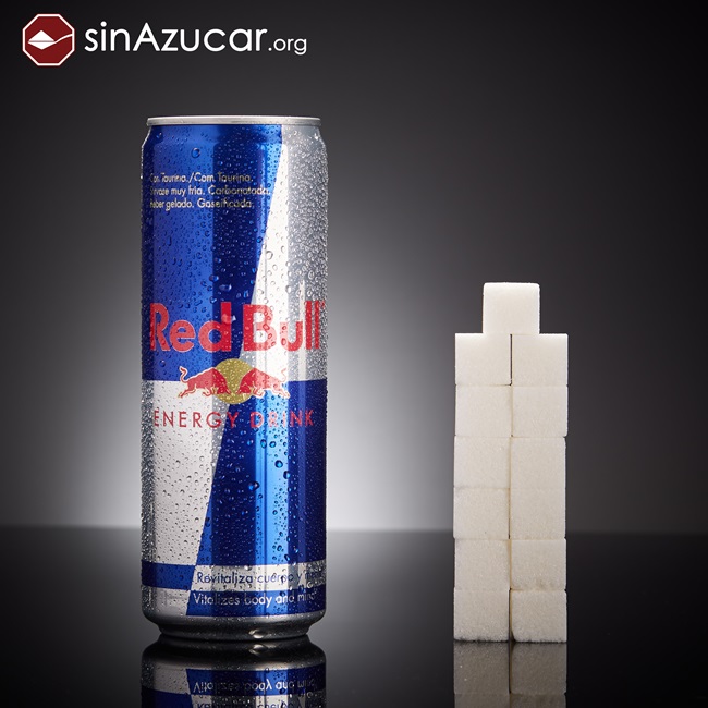 quantidade açúcar alimentos consumidos vendidos redbull