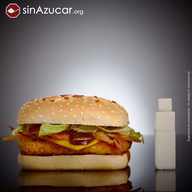 quantidade açúcar alimentos consumidos vendidos hamburguer