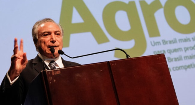 bondade de Temer com o agronegócio faz Brasil perder