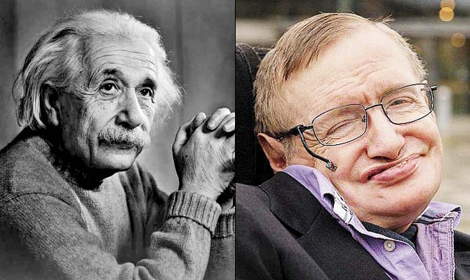 Albert Einstein e Stephen Hawking