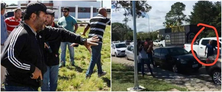 homens armados caravana de Lula