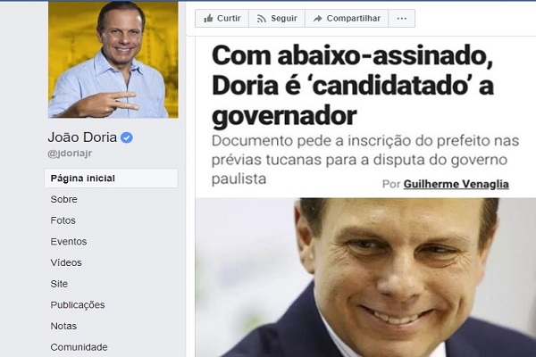 João Doria abandona prefeitura