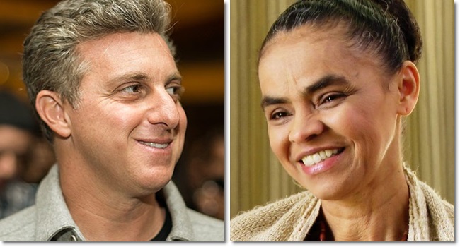 Marina Silva anuncia parceria luciano huck