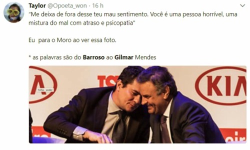 memes da treta Barroso e Gilmar Mendes
