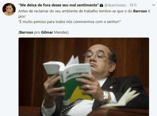 memes da treta Barroso e Gilmar Mendes