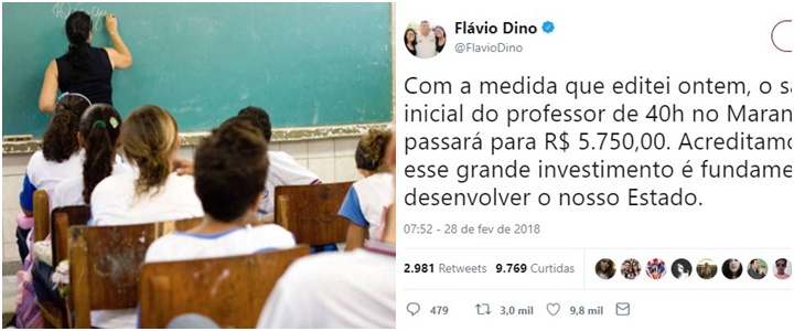 professor no Maranhão salário