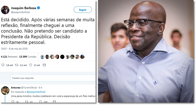 Desistência de Joaquim Barbosa frustra defensores fórmulas mágicas