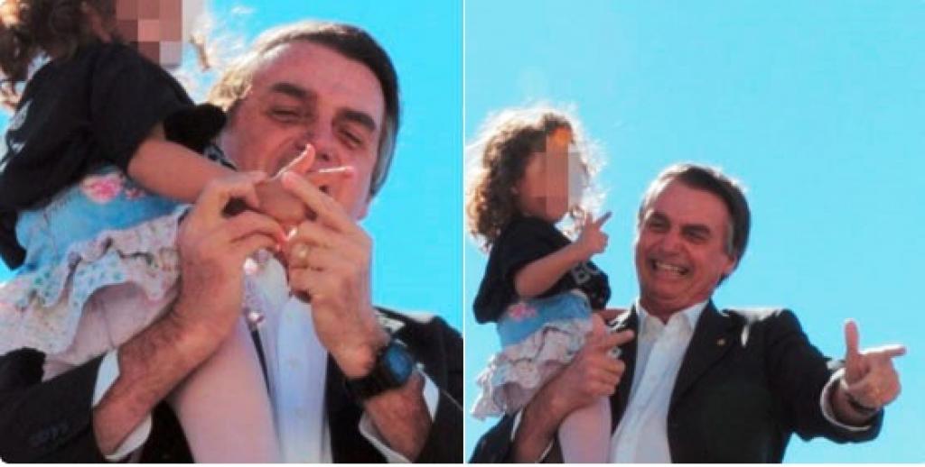 Resultado de imagem para Bolsonaro criança arma