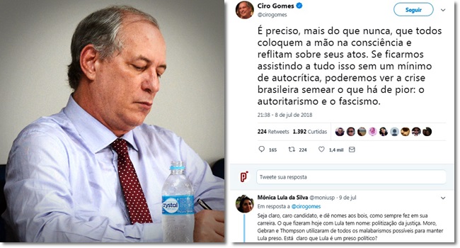 Ciro Gomes fica em cima do muro sobre embate jurídico envolvendo Lula Lava Jato