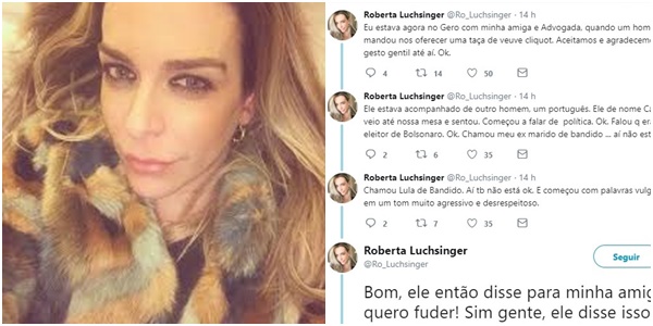 roberta agredida fã de bolsonaro