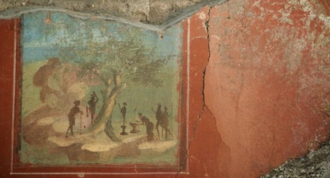 casa Pompeia sob cinzas vulcânicas