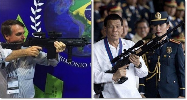 bolsonaro Rodrigo Duterte armas de fogo bala