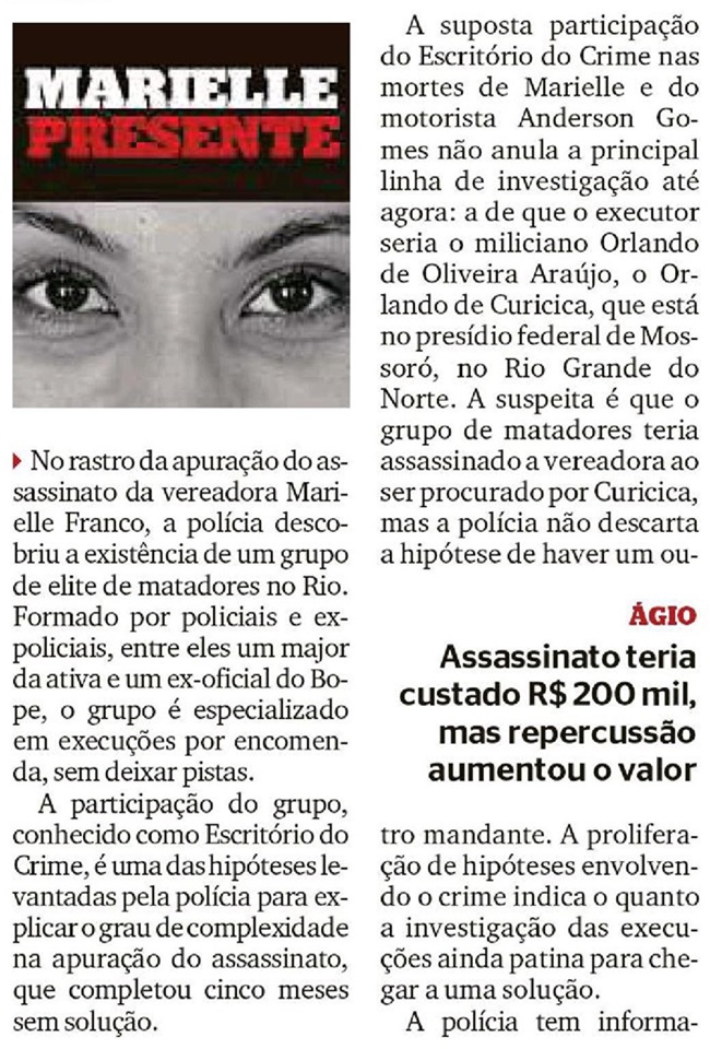 Assassinato Marielle Franco misterioso história Brasil polícia rio de janeiro