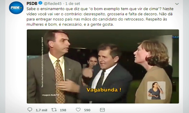 Alckmin vídeo Bolsonaro atacando mulheres