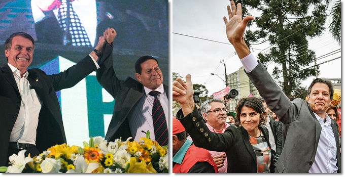 chances haddad manuela bolsonaro mourão eleições 