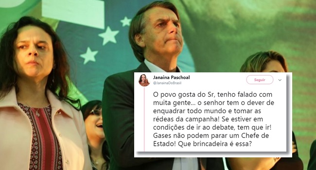 Conselho de Janaína Paschoal a Bolsonaro piada nas redes