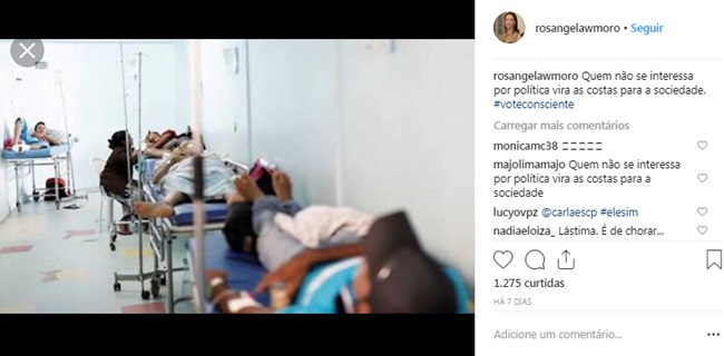 desespero de Rosângela Moro no Instagram eleições pt voto consciente 