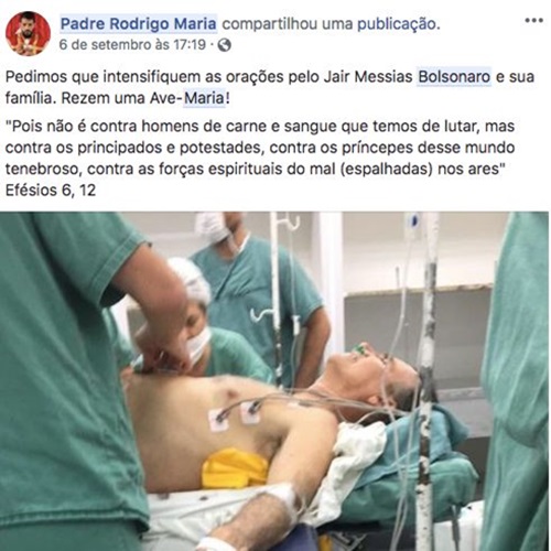 Padre abusou de freiras campanha para Bolsonaro