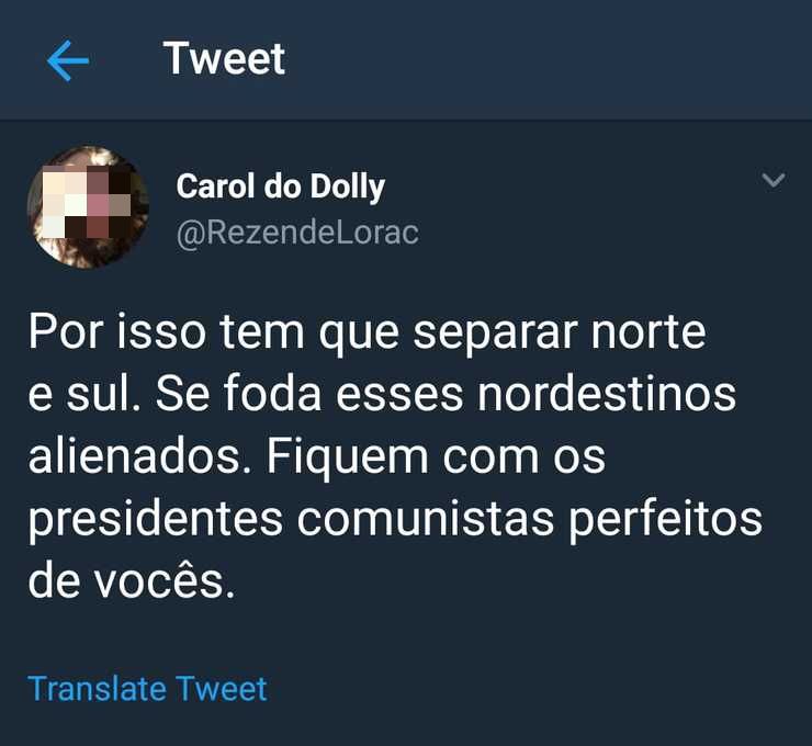 professora nordestinos redes sociais