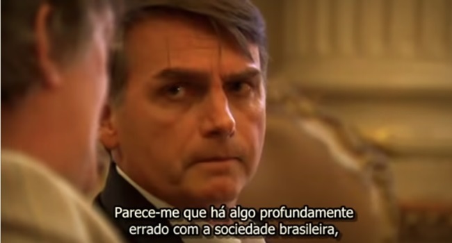 sombrio ignorante ator britânico entrevistou Bolsonaro