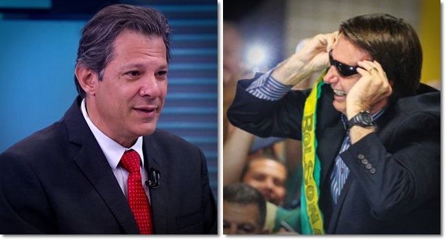 Bolsonaro e Haddad empatam segundo turno XP/Ipespe