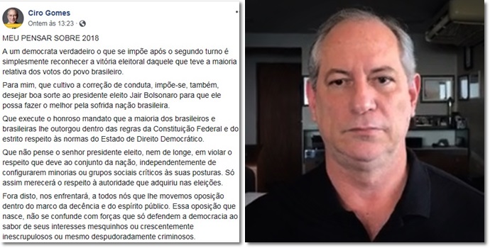 Ciro Gomes quer liderar oposição de esquerda sem o PT interesses mesquinhos