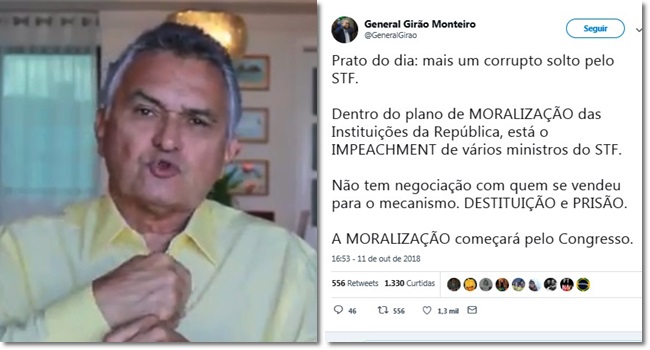 General bolsonarista pretende 