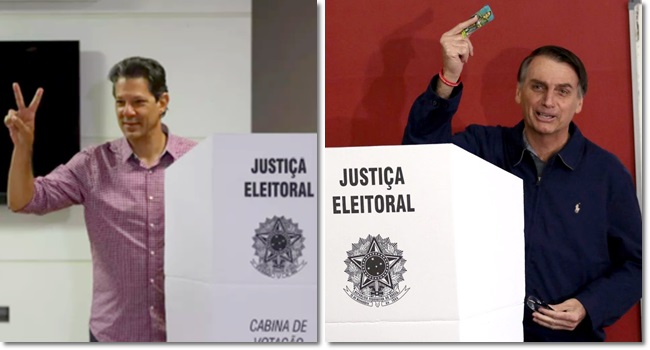 Jair Bolsonaro vence estados Fernando Haddad eleições 2018