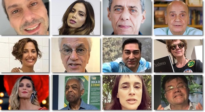 lista de artistas boicotado eleitores de Bolsonaro direita