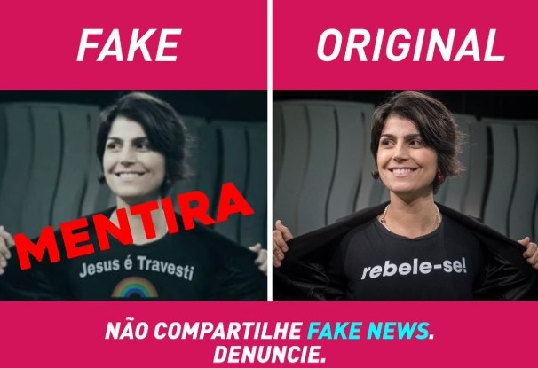 Manuela D'Ávila fake news imagens