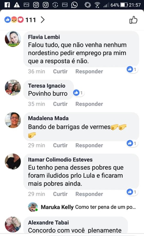 Nordestinos atacados votarem em Fernando Haddad xenofobia