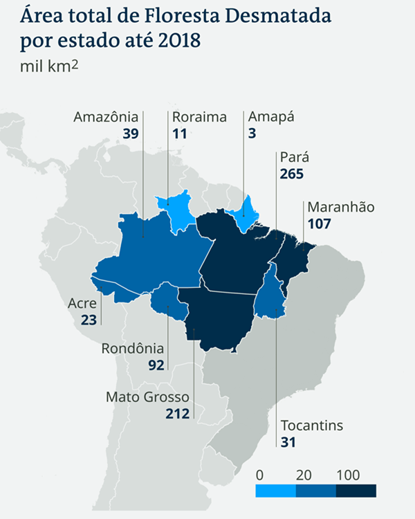 Duas Alemanhas desmatadas na Amazônia brasileira