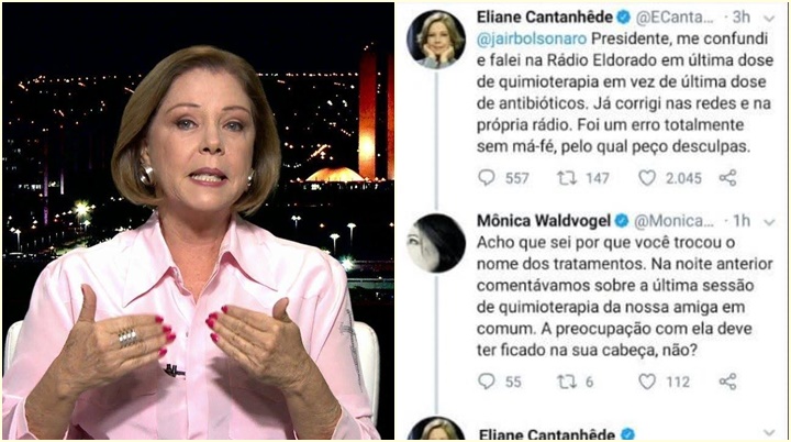 Eliane Cantanhêde quimioterapia Bolsonaro