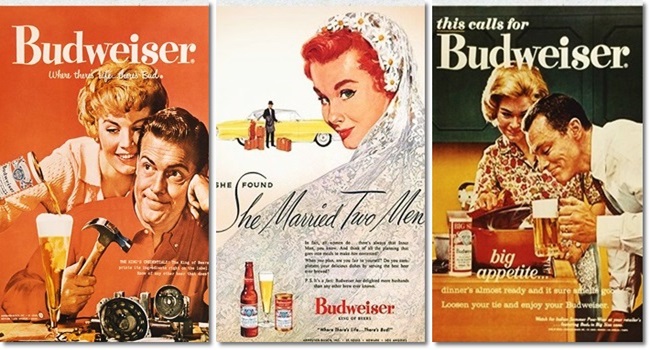 Budweiser corrige seus anúncios machistas eua década de 50