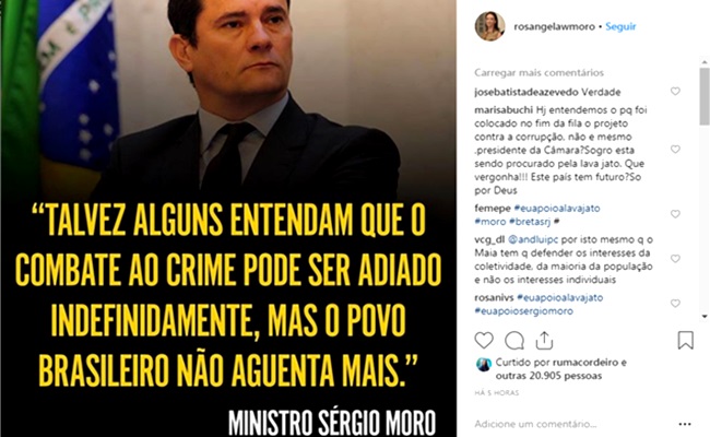 Sergio Moro acusa golpe menciona Deus Rodrigo Maia